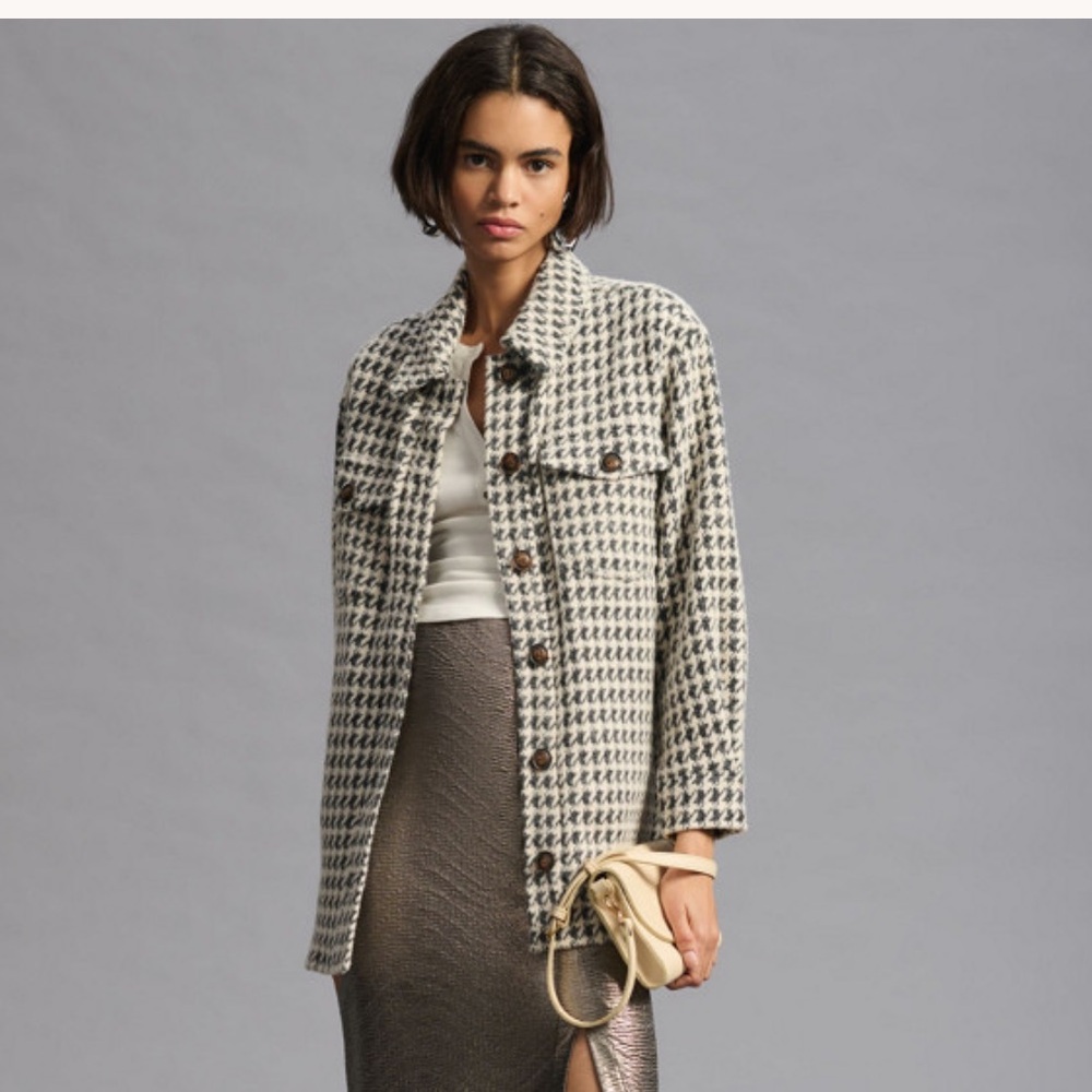 Greylin Black and White Houndstooth Blazer